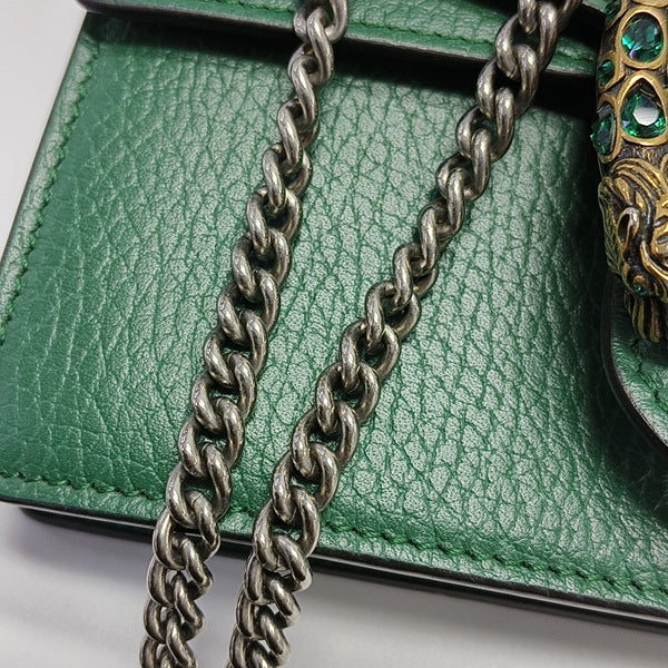 Dionysus Super Mini Calfskin Green