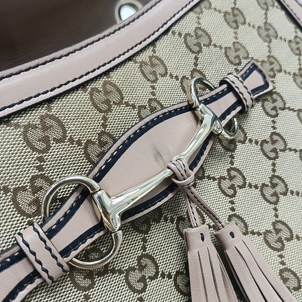 Emily Chain Monogram Fabric Brown