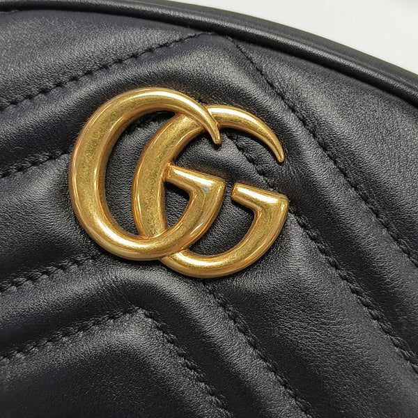 GG Marmont Piel de becerro matelassé negra