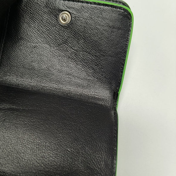 Cash Mini Calfskin Green Wallet