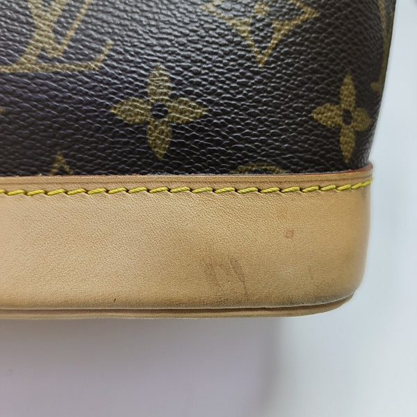ALMA PM Monogram Coated Canvas Brown