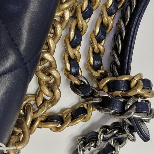 CHANEL 19 Small Quilted Lambskin Blue