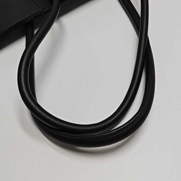 Calfskin Top Handle Bag Black