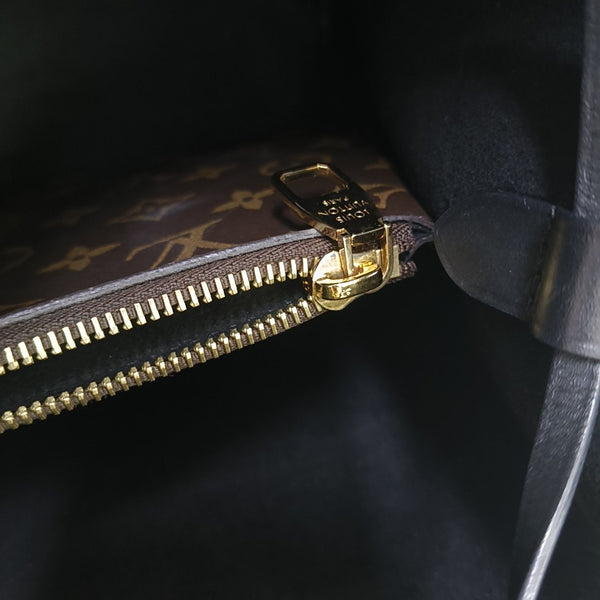 NÉONOÉ MM Monogram Coated Canvas Brown