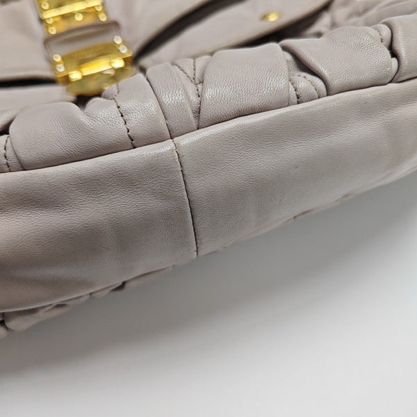 Miu Coffer Quilted Calfskin Purple