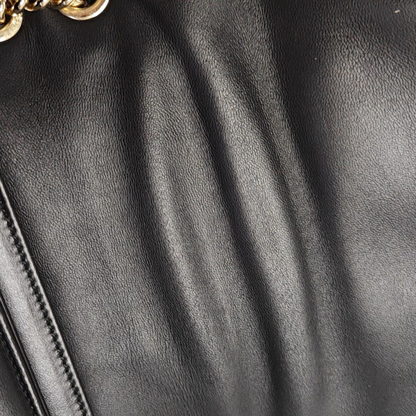 Quilted Calfskin Shoulder Bag Black