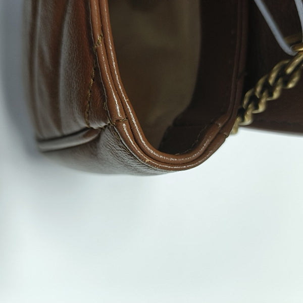 GG Marmont Mini Quilted Calfskin Brown