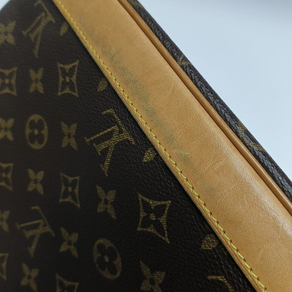SHARON STONE Monogram Coated Canvas Brown