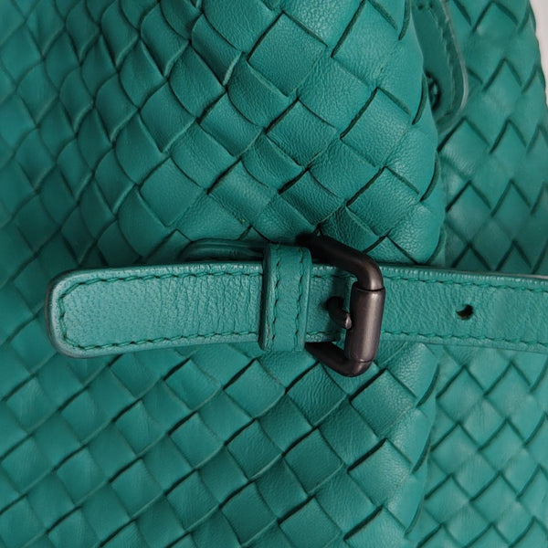 Lambskin Top Handle Bag Green