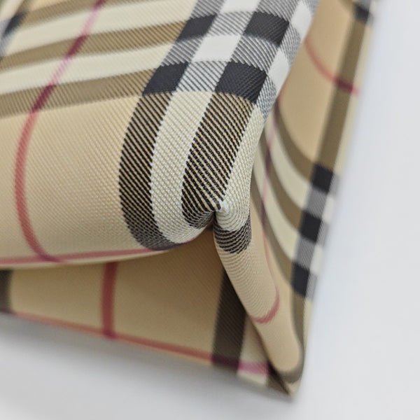 Coated Canvas Top Handle Bag Beige