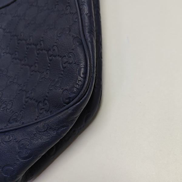 Monogram Calfskin Shoulder Bag Blue