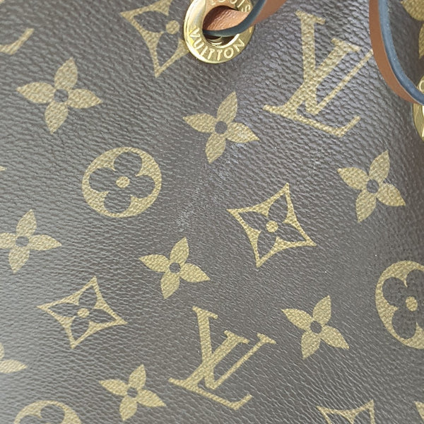 NÉONOÉ MM Monogram Coated Canvas Brown