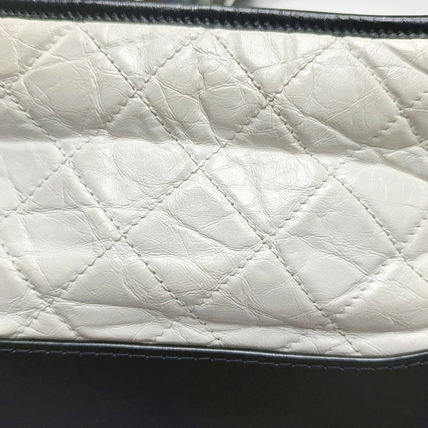 GABRIELLE Small Quilted Calfskin White