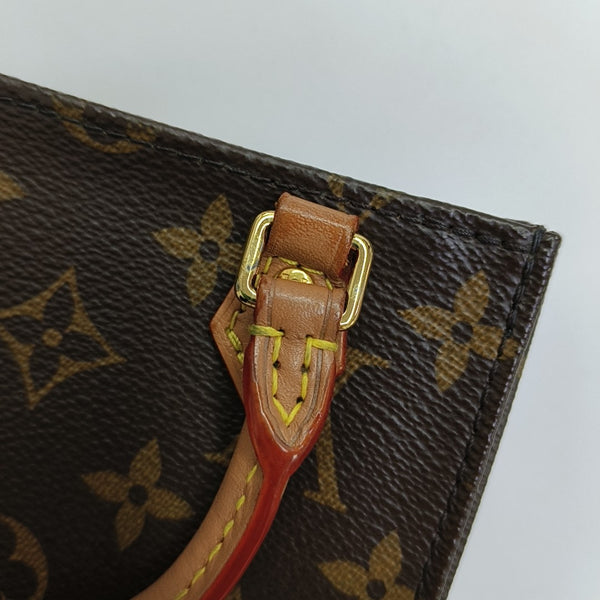 SAC PLAT Mini Monogram Coated Canvas Brown