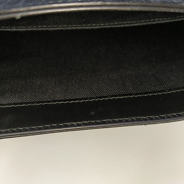 Monogram Coated Canvas Shoulder Bag Black
