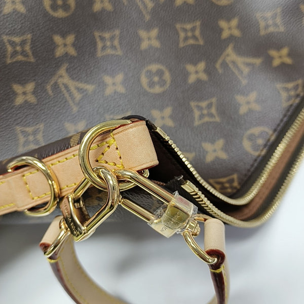 Monogram Coated Canvas Shoulder Bag Brown