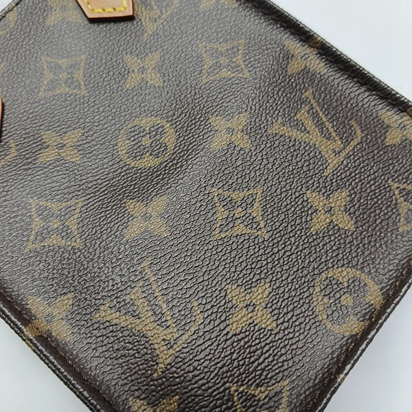 SAC PLAT Mini Monogram Coated Canvas Brown