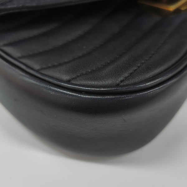 NEW WAVE PM Quilted Calfskin Black