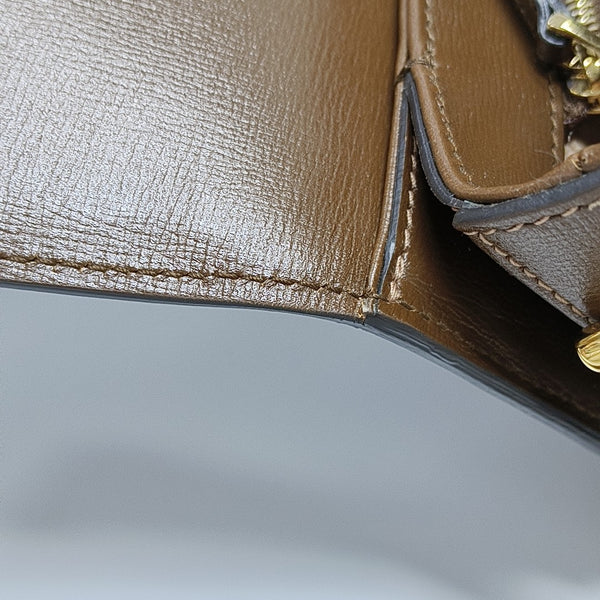 Horsebit 1955 Medium Monogram Coated Canvas Beige