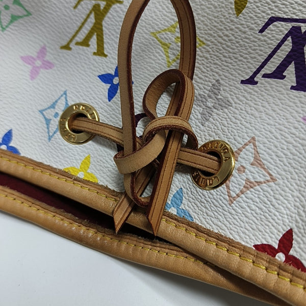 NÉONOÉ MM Monogram Coated Canvas White