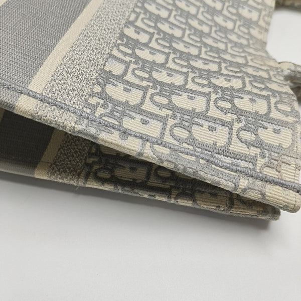 Book Tote Large Oblique Canvas Gray
