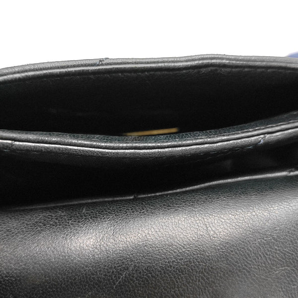 Quilted Lambskin Bucket Bag Black