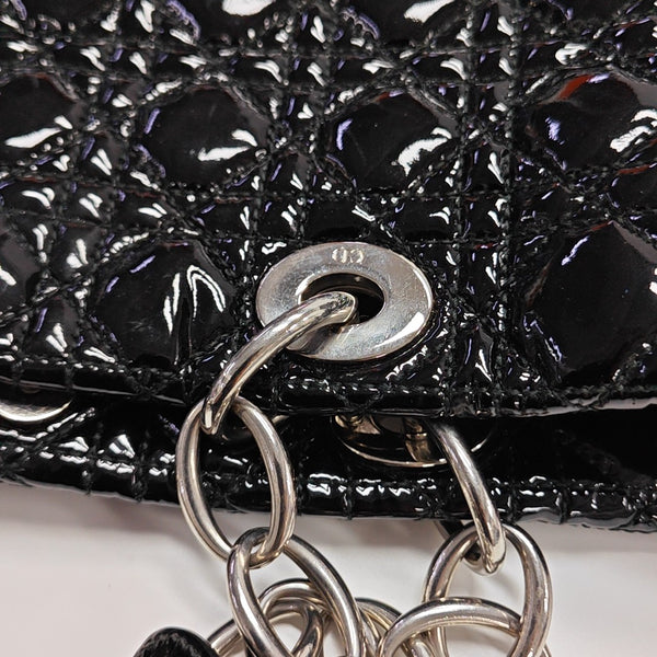 Dior Soft Cannage Patent Leather Black