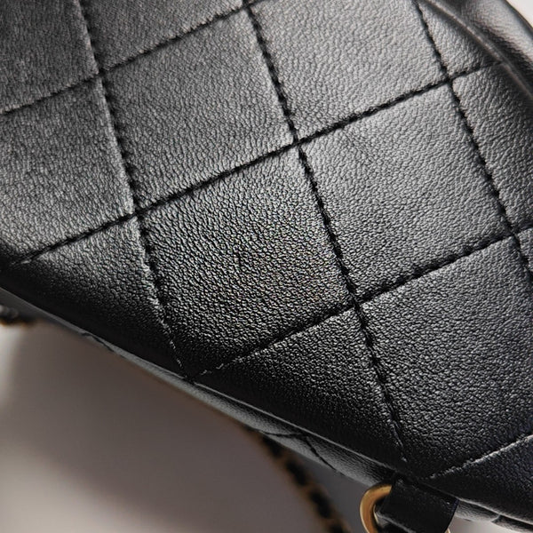 Quilted Lambskin Backpack Black