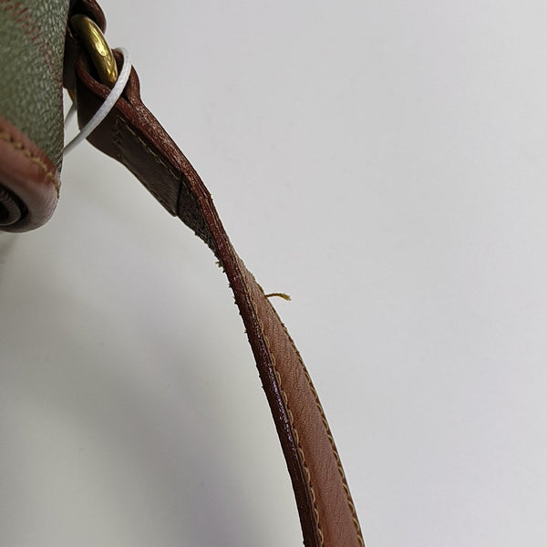 Coated Canvas Shoulder Bag Green