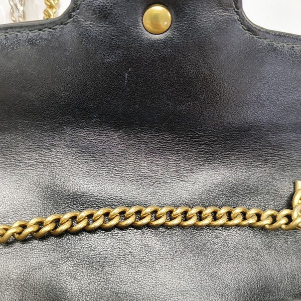 GG Marmont Mini Quilted Calfskin Black