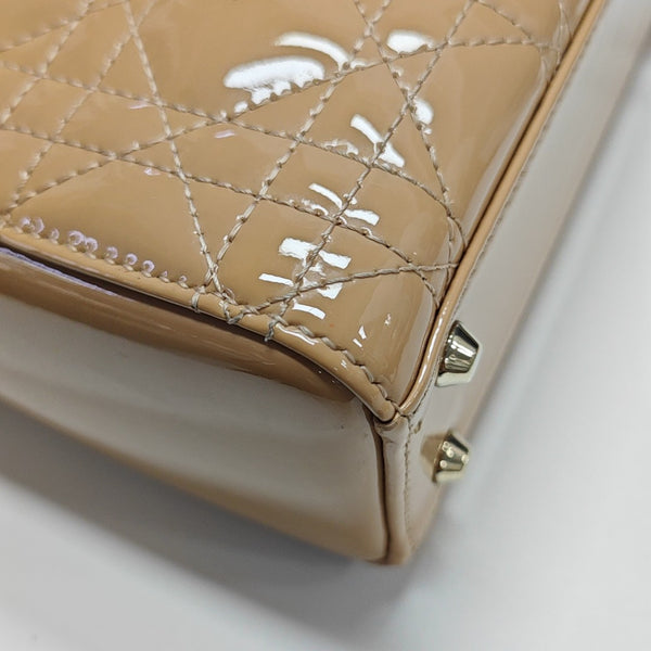 Lady Dior Mini Cannage Patent Leather Pink