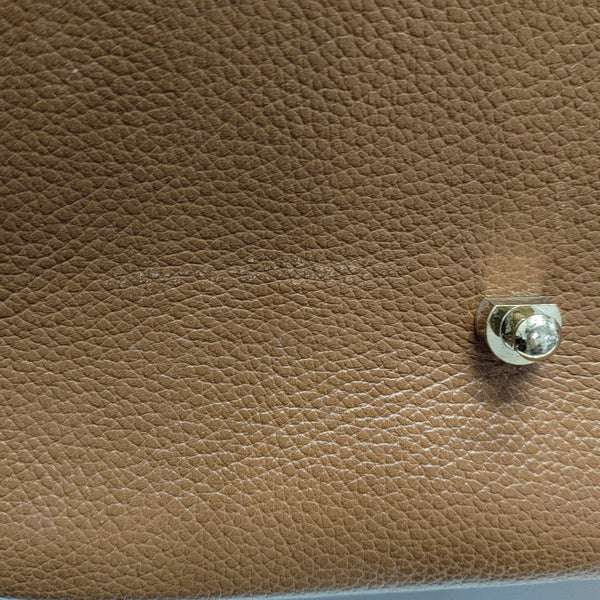 Calfskin Top Handle Bag Brown
