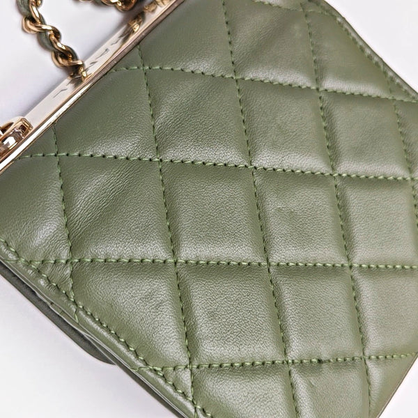 TRENDY CC Piel de cordero acolchada verde