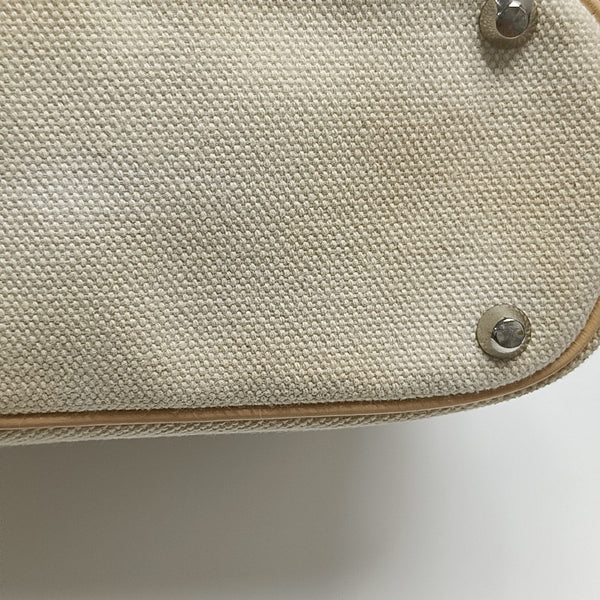 Canvas Top Handle Bag White