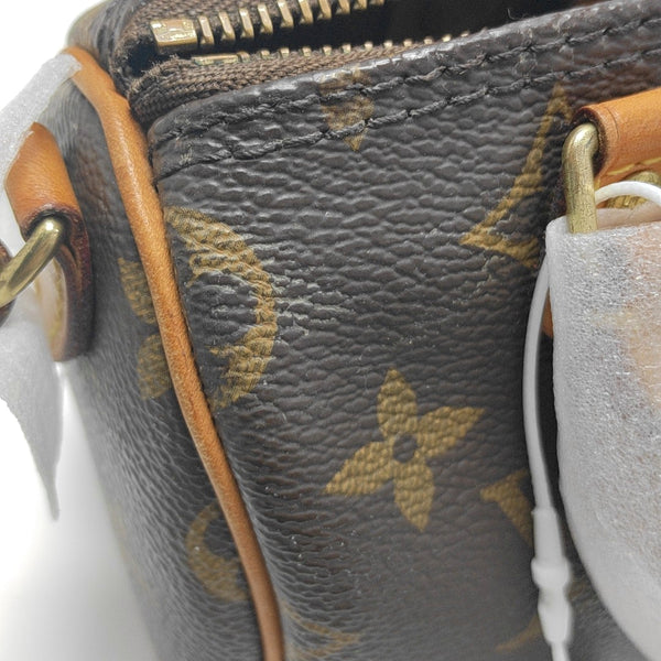 SPEEDY Nano Monogram Coated Canvas Brown