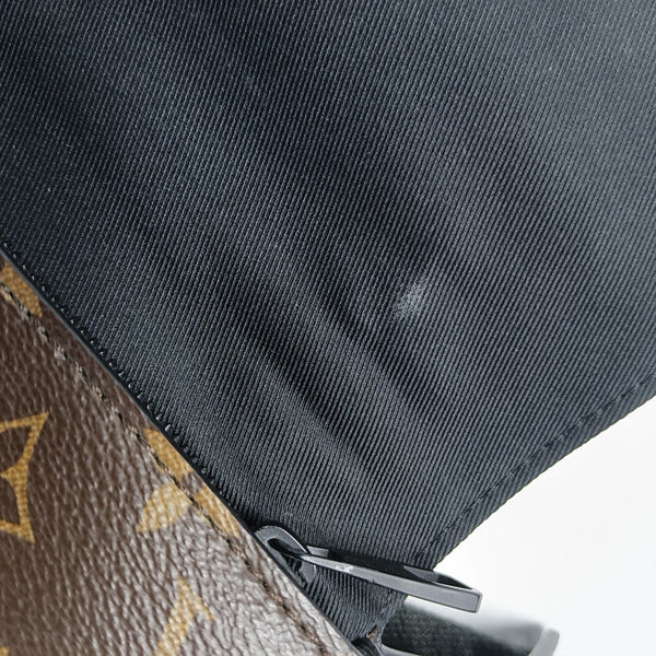 S LOCK Monogram Coated Canvas Brown