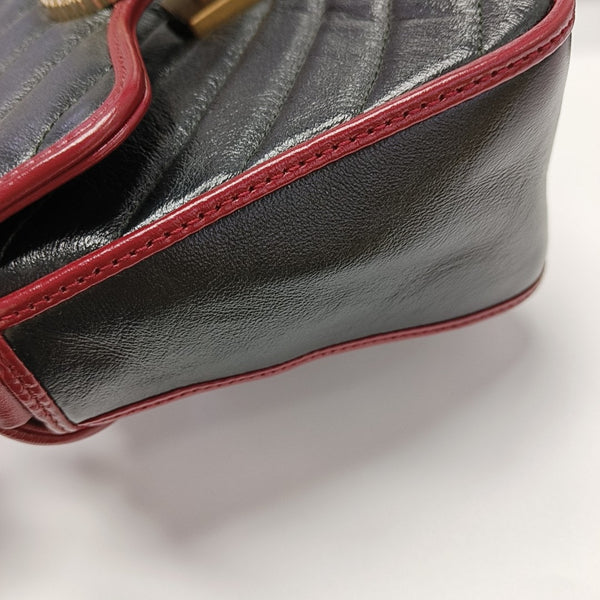 GG Marmont Mini Quilted Calfskin Black