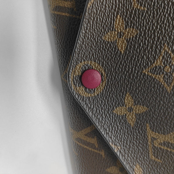JOSÉPHINE Monogram Coated Canvas Brown Wallet