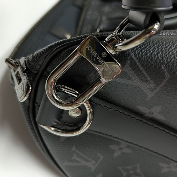 KEEPALL 45 Monogram Coated Canvas Black