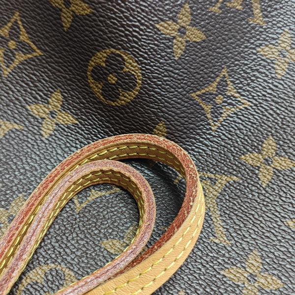 NEVERFULL MM Monogram Coated Canvas Brown