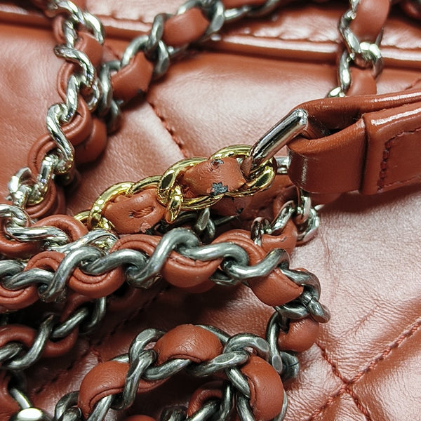 GABRIELLE Small Quilted Calfskin Red