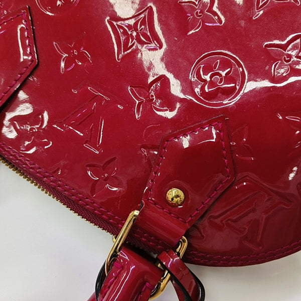 ALMA BB Monogram Patent Leather Red