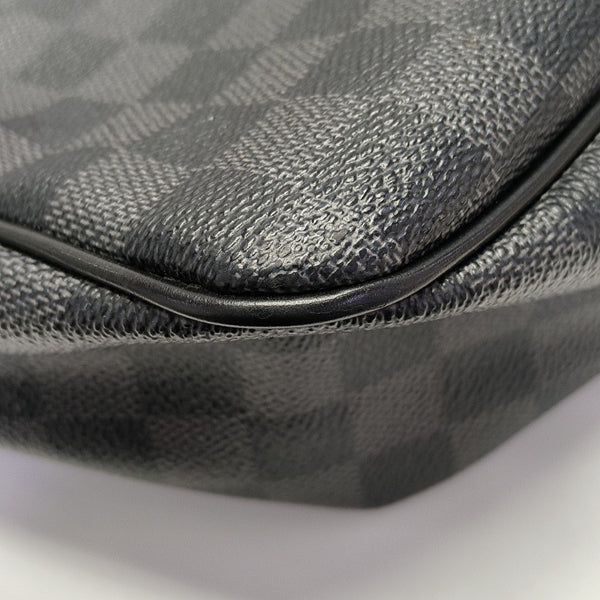 Monogram Coated Canvas Shoulder Bag Black