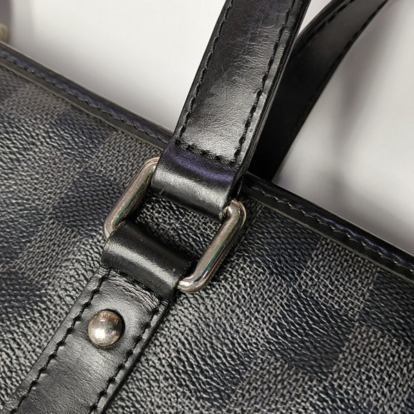TADAO MM Damier Graphite Coated Canvas Gray