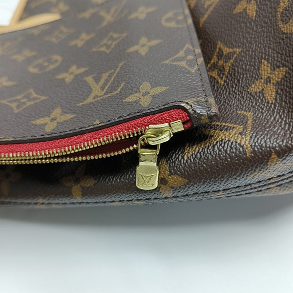 NEVERFULL MM Monogram Coated Canvas Brown