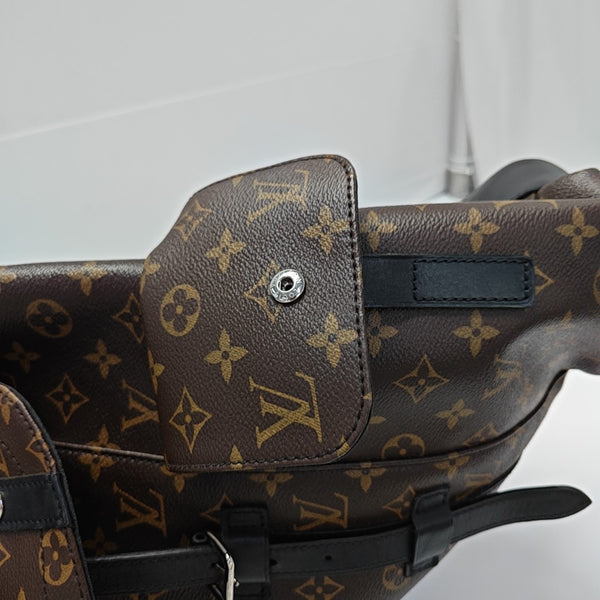 CHRISTOPHER MM Monogram Coated Canvas Brown