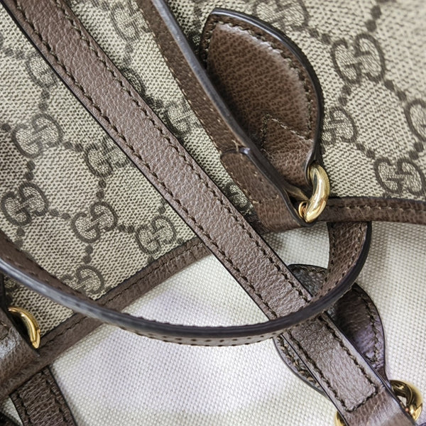 Ophidia Medium Monogram Coated Canvas Beige