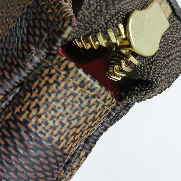 ACCESSOIRES Mini Damier Ebene Coated Canvas Brown