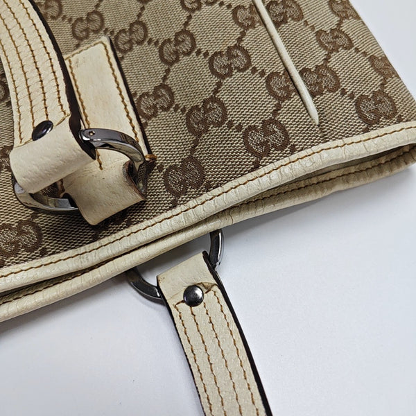 Monogram Canvas Tote Bag Beige