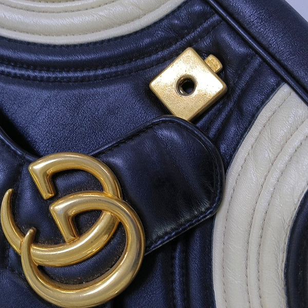 Authenticated pre-owned GG Marmont Medium Quilted Calfskin Multicolor - Crossbody Bag at Looply